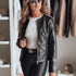 DAMEN KUNSTLEDERJACKE MIT FIGURBETONTEM SCHNITT